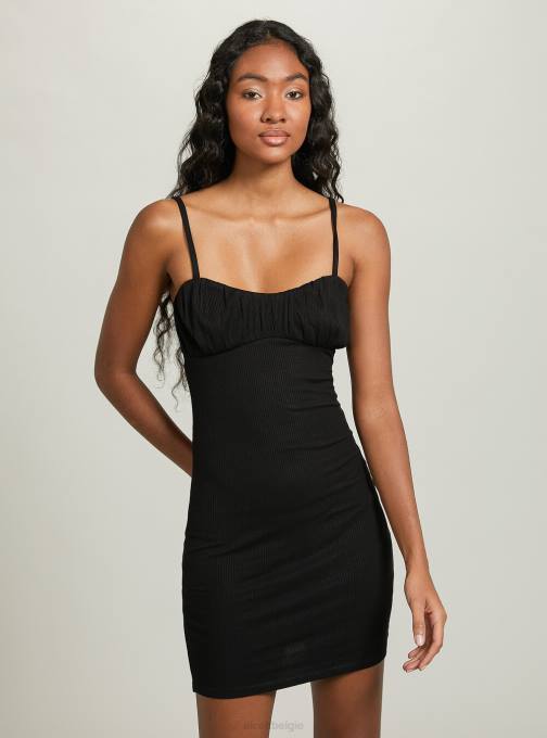 vrouwen Alcott wh1 gebroken wit geribbelde mini-jurk kleding PT24141