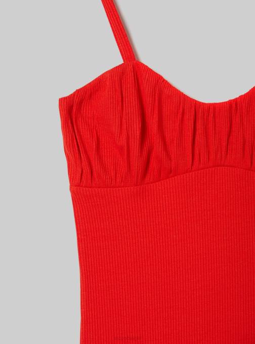 vrouwen Alcott wh1 gebroken wit geribbelde mini-jurk kleding PT24167