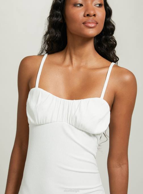 vrouwen Alcott wh1 gebroken wit geribbelde mini-jurk kleding PT24424