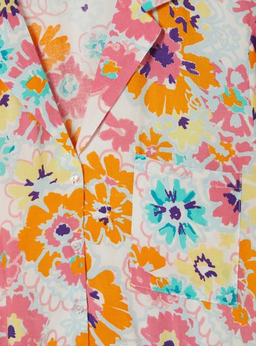 vrouwen Alcott bk1 zwart cropped overhemd met print kleding PT241