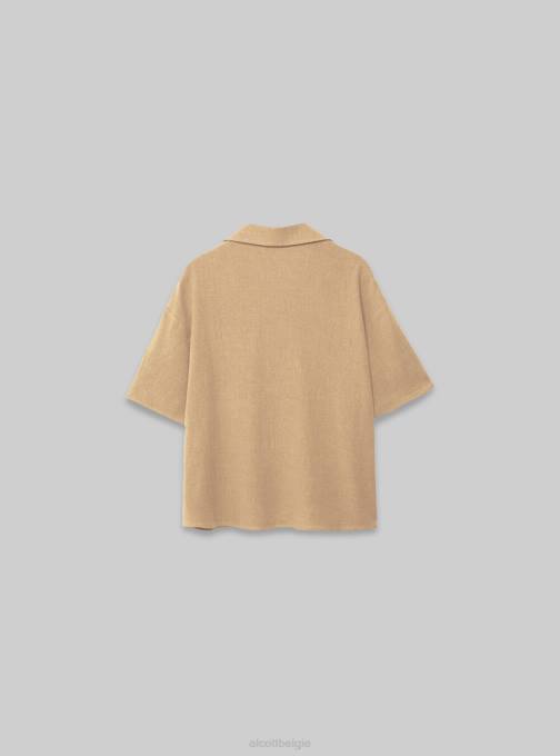 vrouwen Alcott pk3 roze licht overhemd met korte mouwen van een linnenmix kleding PT24508