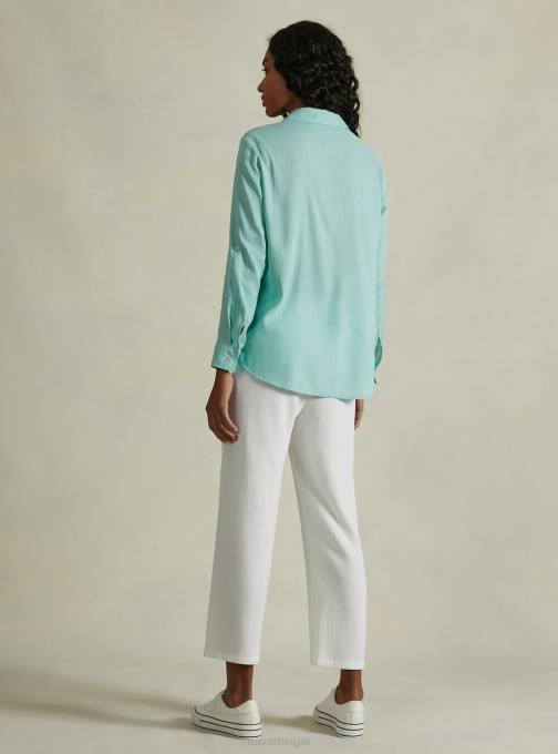 vrouwen Alcott wh2 wit blusa in puro lino kleding PT24223