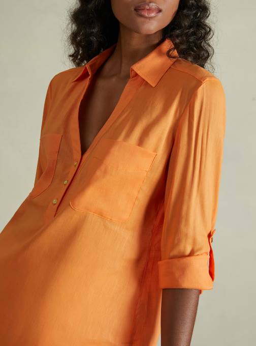 vrouwen Alcott wh2 wit blusa in puro lino kleding PT24225