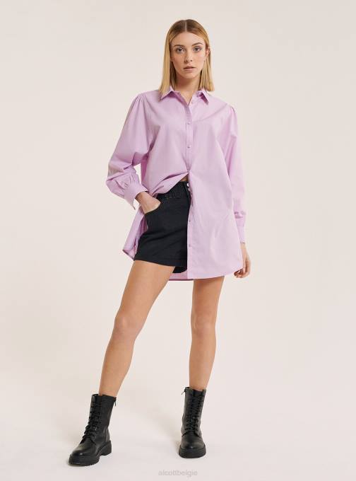 vrouwen Alcott wit lang shirt van popelinestof kleding PT24286