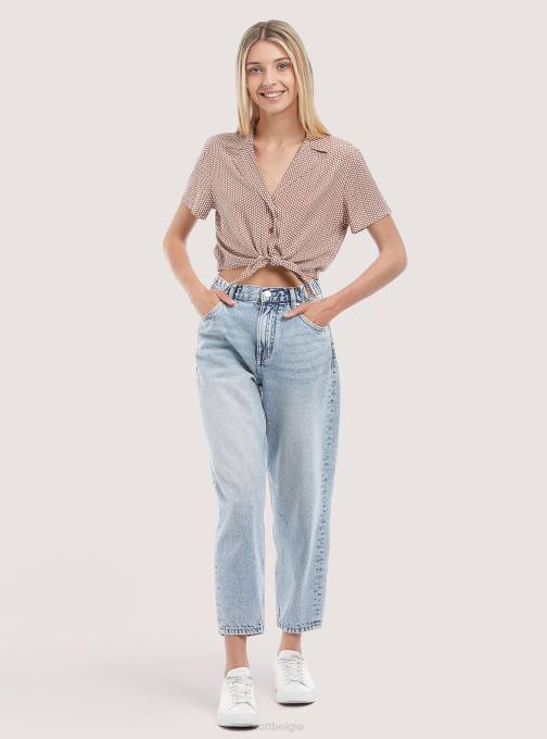 vrouwen Alcott zwart camicia crop con nodo kleding PT24324