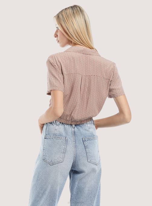 vrouwen Alcott zwart camicia crop con nodo kleding PT24324