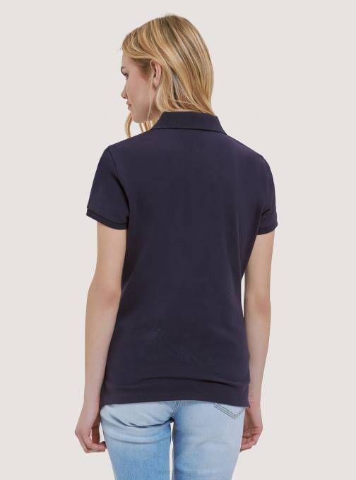 vrouwen Alcott wit katoenen piqué poloshirt met borduursel kleding PT24344