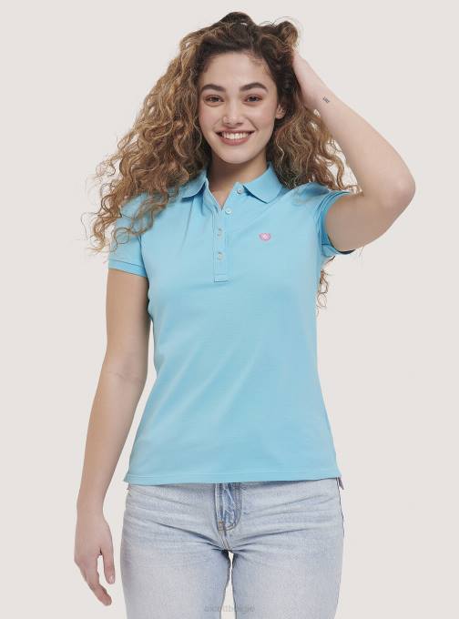 vrouwen Alcott wit katoenen piqué poloshirt met borduursel kleding PT24412
