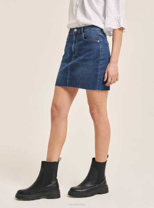 vrouwen Alcott azuur gaat mini-denimstretch kleding PT24180