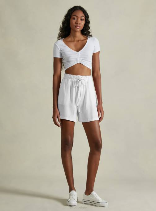 vrouwen Alcott bg3 beige licht korte broek van linnenmix kleding PT2423