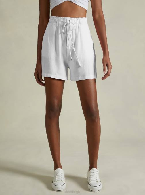 vrouwen Alcott bg3 beige licht korte broek van linnenmix kleding PT2423