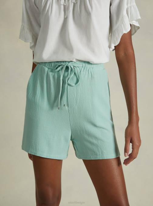 vrouwen Alcott bg3 beige licht korte broek van linnenmix kleding PT2426