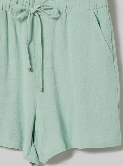 vrouwen Alcott bg3 beige licht korte broek van linnenmix kleding PT2426