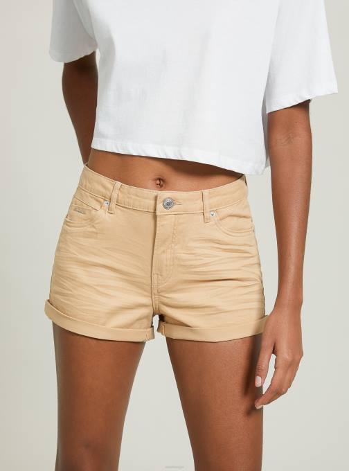 vrouwen Alcott bk1 zwart Shorts van stretchkeperstof met omslagen kleding PT24385