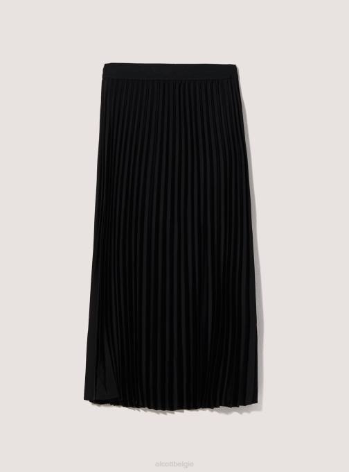 vrouwen Alcott bk1 zwart geplooide midi-rok kleding PT24205