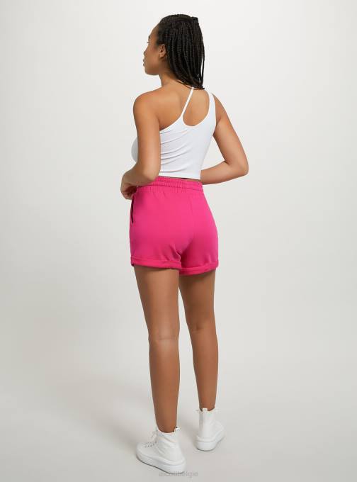 vrouwen Alcott bk1 zwart katoenen short met omslag en trekkoord kleding PT24230