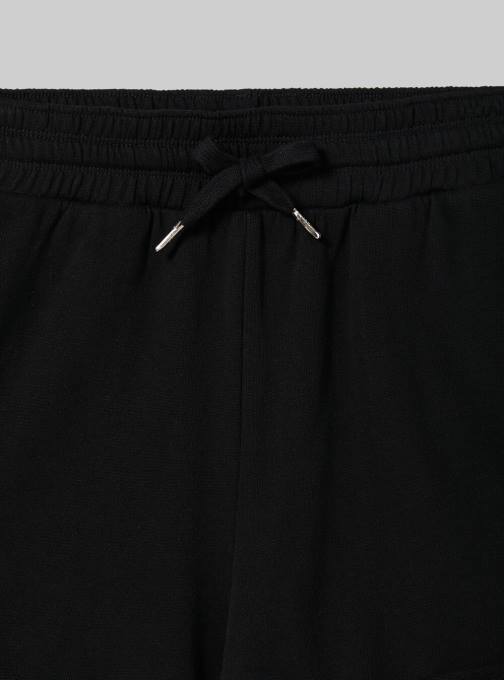 vrouwen Alcott bk1 zwart katoenen short met omslag en trekkoord kleding PT24300