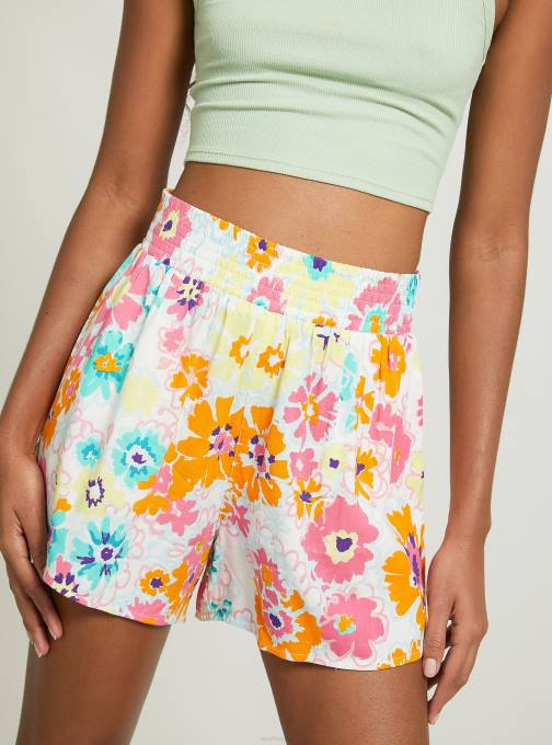 vrouwen Alcott bk1 zwart korte broek met bloemenprint kleding PT243