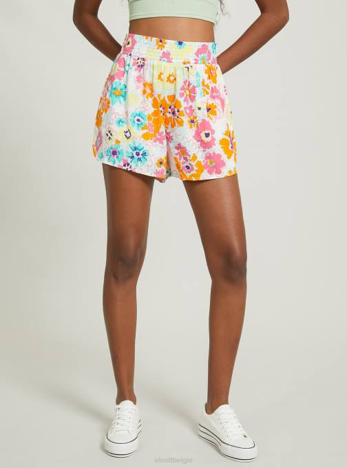 vrouwen Alcott bk1 zwart korte broek met bloemenprint kleding PT243