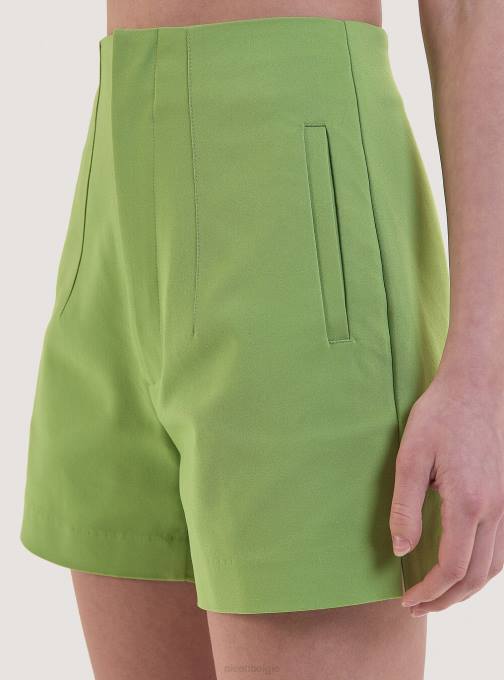 vrouwen Alcott bk1 zwart korte broek met dubbele plooien kleding PT24253