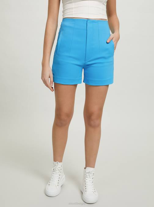 vrouwen Alcott bk1 zwart korte broek met dubbele plooien kleding PT24361