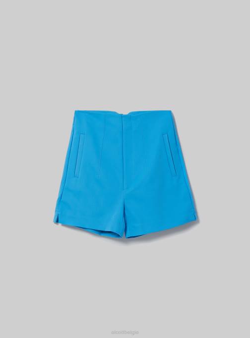 vrouwen Alcott bk1 zwart korte broek met dubbele plooien kleding PT24361