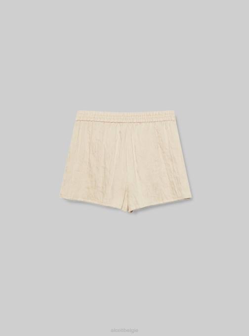 vrouwen Alcott cr3 crème licht korte broek van misto lino basico kleding PT24124