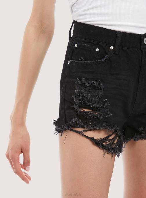 vrouwen Alcott d003 middenblauw denimshort met scheuren kleding PT24156