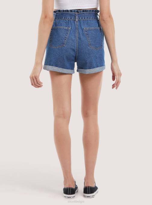 vrouwen Alcott d007 licht azuurblauw denimshort met riempje kleding PT24399