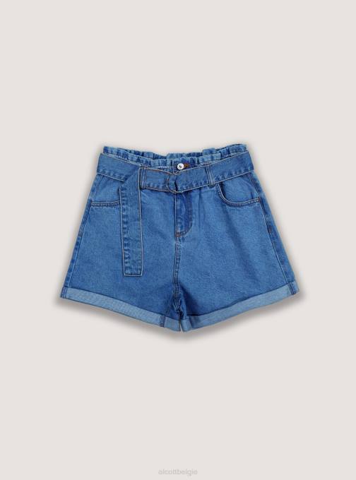 vrouwen Alcott d007 licht azuurblauw denimshort met riempje kleding PT24399