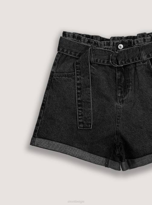 vrouwen Alcott d007 licht azuurblauw denimshort met riempje kleding PT24515
