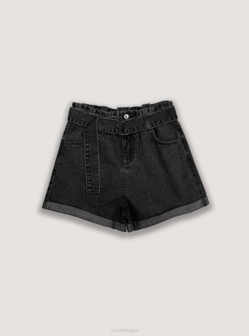 vrouwen Alcott d007 licht azuurblauw denimshort met riempje kleding PT24515