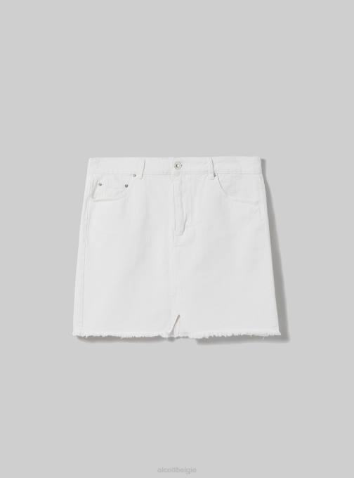 vrouwen Alcott wit raw-cut denim rok kleding PT24434