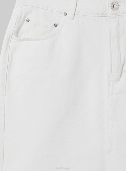 vrouwen Alcott wit raw-cut denim rok kleding PT24434
