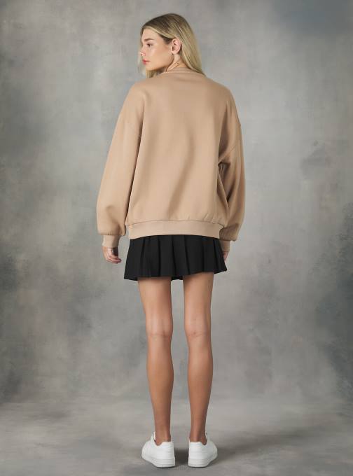 vrouwen Alcott az2 azuurblauw medium College sweatshirt met comfortabele pasvorm en ronde hals kleding PT24279