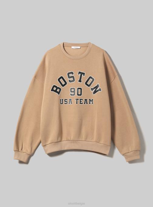 vrouwen Alcott az2 azuurblauw medium College sweatshirt met comfortabele pasvorm en ronde hals kleding PT24279