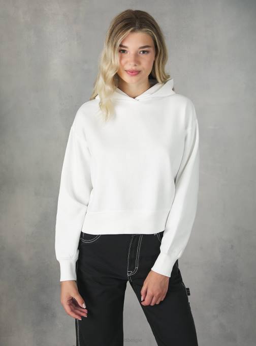 vrouwen Alcott bk1 zwart cropped sweatshirt met comfortabele capuchon kleding PT24376