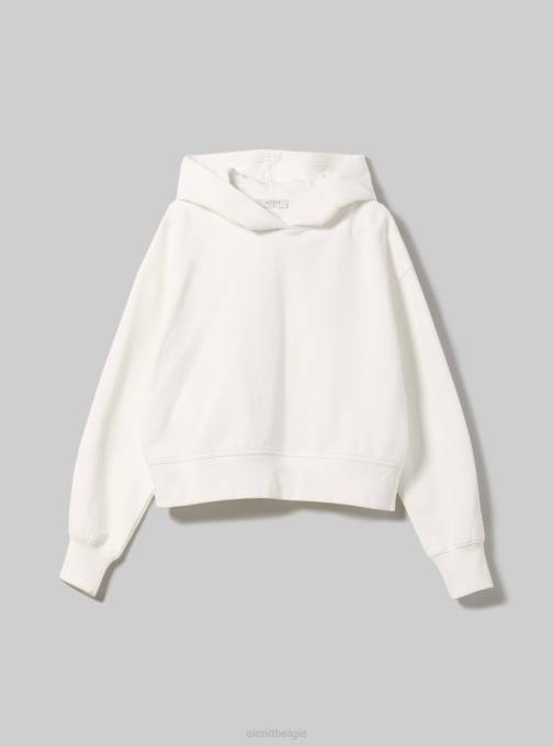 vrouwen Alcott bk1 zwart cropped sweatshirt met comfortabele capuchon kleding PT24376