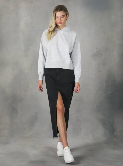 vrouwen Alcott bk1 zwart cropped sweatshirt met comfortabele capuchon kleding PT24420