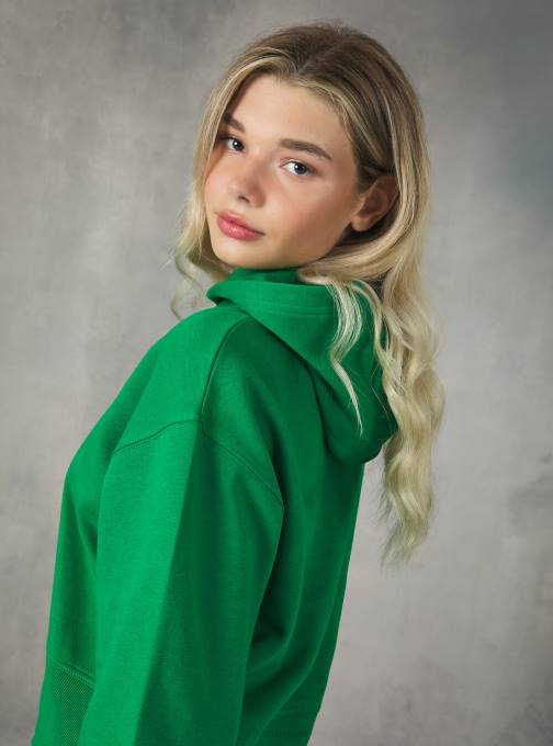 vrouwen Alcott bk1 zwart cropped sweatshirt met comfortabele capuchon kleding PT24499