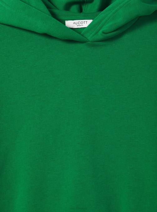 vrouwen Alcott bk1 zwart cropped sweatshirt met comfortabele capuchon kleding PT24499