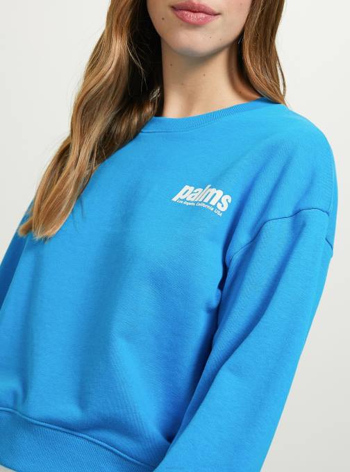 vrouwen Alcott bk1 zwart cropped sweatshirt met letterprint kleding PT24119