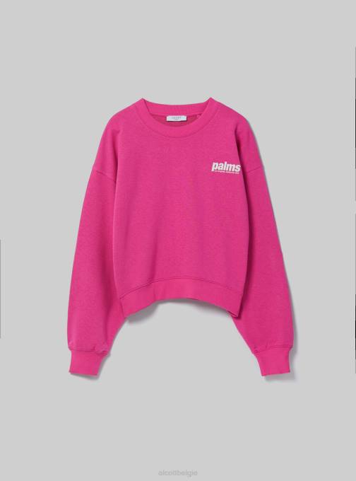 vrouwen Alcott bk1 zwart cropped sweatshirt met letterprint kleding PT24356