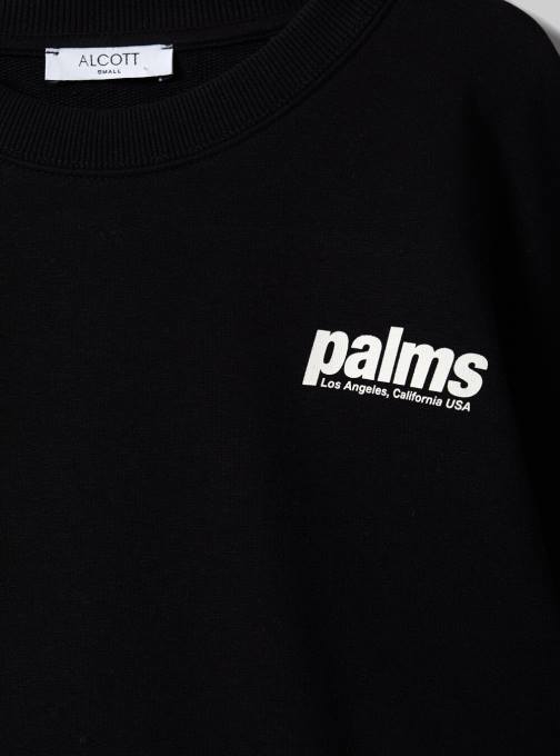 vrouwen Alcott bk1 zwart cropped sweatshirt met letterprint kleding PT24357