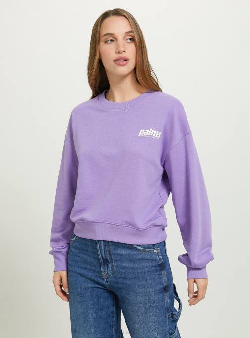 vrouwen Alcott bk1 zwart cropped sweatshirt met letterprint kleding PT2443