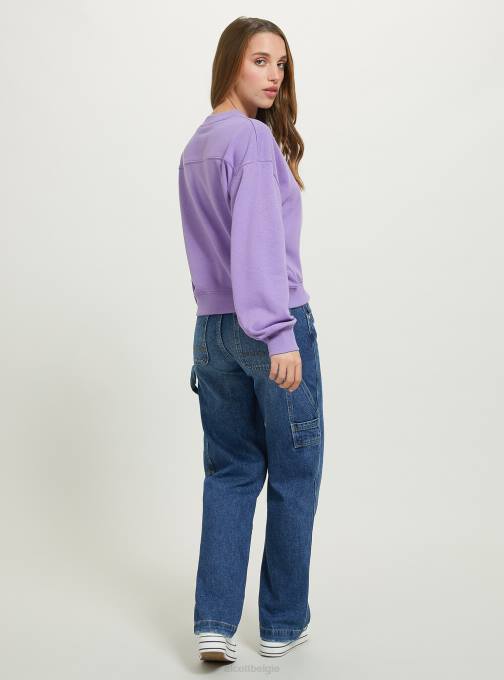 vrouwen Alcott bk1 zwart cropped sweatshirt met letterprint kleding PT2443