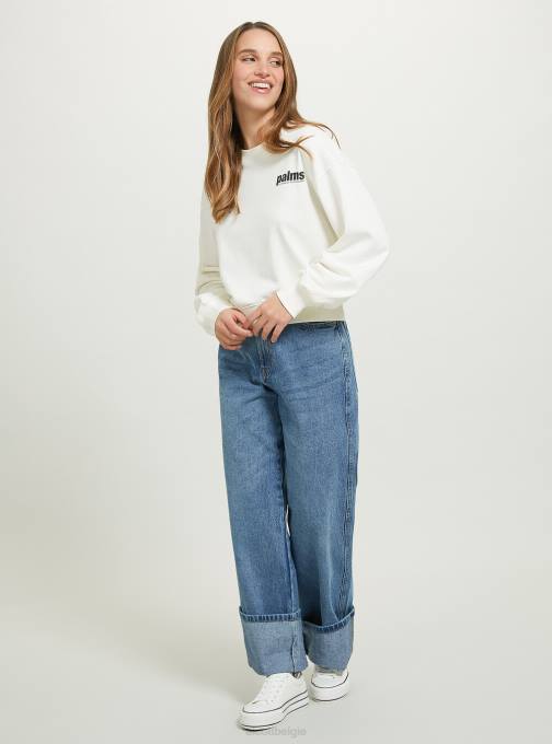 vrouwen Alcott bk1 zwart cropped sweatshirt met letterprint kleding PT24485