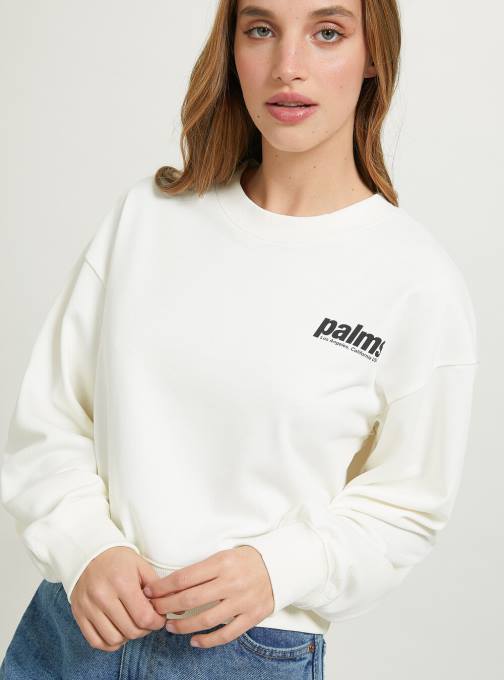 vrouwen Alcott bk1 zwart cropped sweatshirt met letterprint kleding PT24485