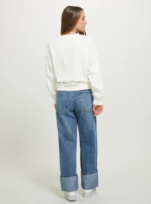 vrouwen Alcott bk1 zwart cropped sweatshirt met letterprint kleding PT24485