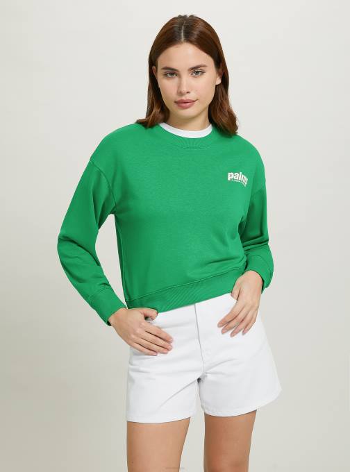 vrouwen Alcott bk1 zwart cropped sweatshirt met letterprint kleding PT24511